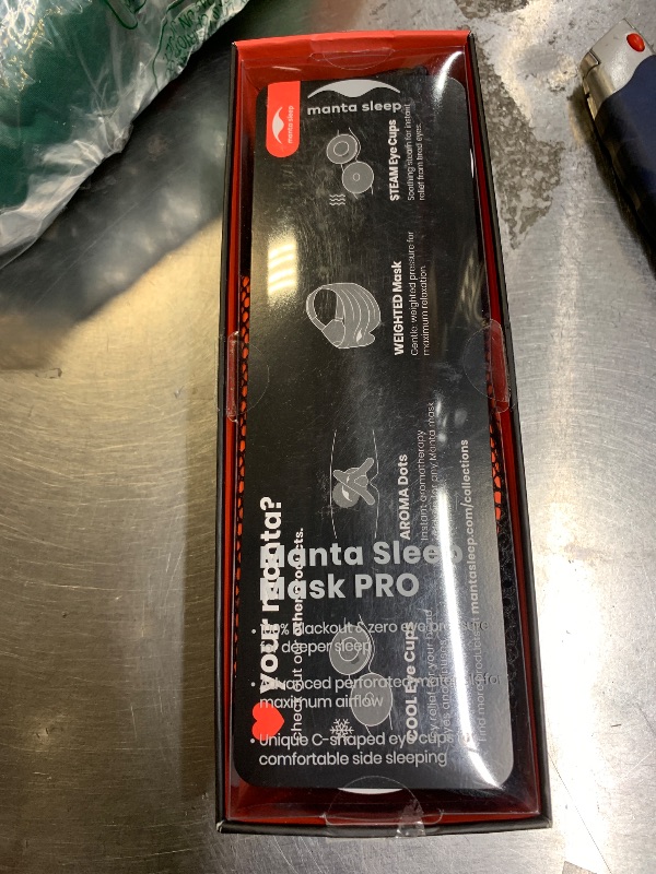Photo 1 of Manta Pro Sleep Mask - 100% Light Blocking Sleep Mask for Side Sleepers, Breathable and Comfortable, Spacious & Zero Pressure for Long Lashes, Perfect for Sleep/Travel/Nap/Shift Work
