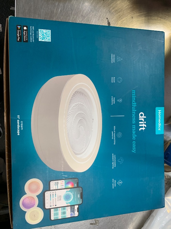 Photo 1 of Homedics Drift 11” Sandscape – Version 2.0 with Updated Connected Experience, Smart Wi-Fi Zen Table Décor, LED Ambient Light, Modern Sand Art for Relaxation & Mindfulness, Home & Office Calm Décor