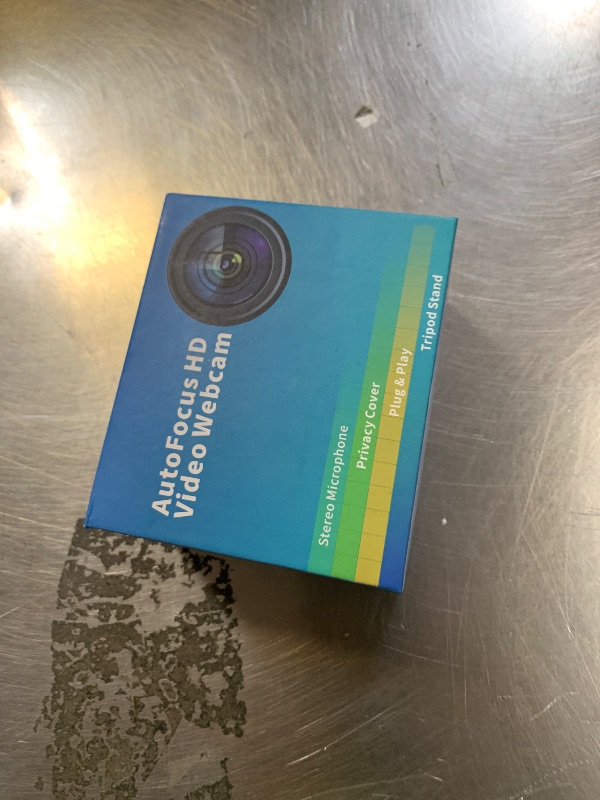 Photo 1 of 1080P Full HD Webcam with Noise-Canceling Mic, Auto Light Correction, Privacy Cover and Wide Angle Lens, Plug & Play USB Camera for Laptop/Desktop/PC/Mac, Compatible with Zoom/Skype/Teams/Streaming