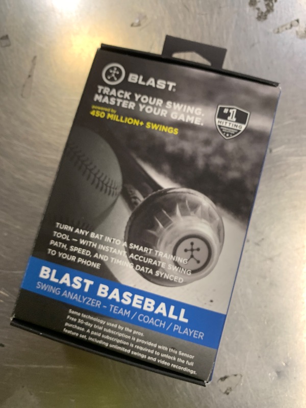 Photo 1 of Blast Motion Baseball Swing Analyzer - Improve Your Swing at Every Level - Batting Trainer - Real-time Feedback, Swing Metrics, Video Capture Highlights, Track Performance (GEN3 Sensor)