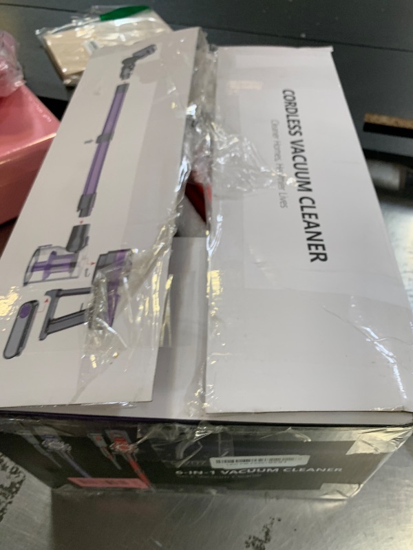 Photo 1 of WLOTPO Cordless Vacuum Cleaner for Home,Lightweight Stick Vacuum Cordless Rechargeable with Power Suction, Up to 35 Mins Runtime, Hardwood Floor Vacuum for Pet Hair,Carpets,Tile(Dark Red)