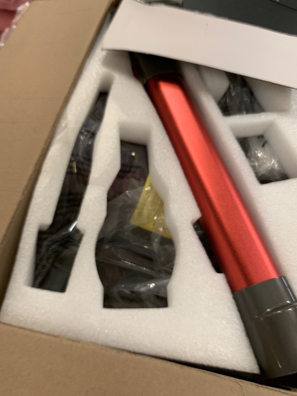 Photo 1 of WLOTPO Cordless Vacuum Cleaner for Home,Lightweight Stick Vacuum Cordless Rechargeable with Power Suction, Up to 35 Mins Runtime, Hardwood Floor Vacuum for Pet Hair,Carpets,Tile(Dark Red)