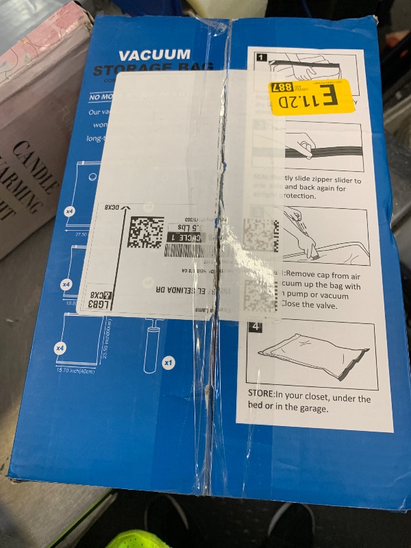 Photo 1 of **USED, INCOMPLETE** Cozy Essential Vacuum Storage Bags, Compression Space Saver Bags for Clothes, Comforters, Blankets, Pillow, Bedding, Sealer Clothing Storage,20 Combo