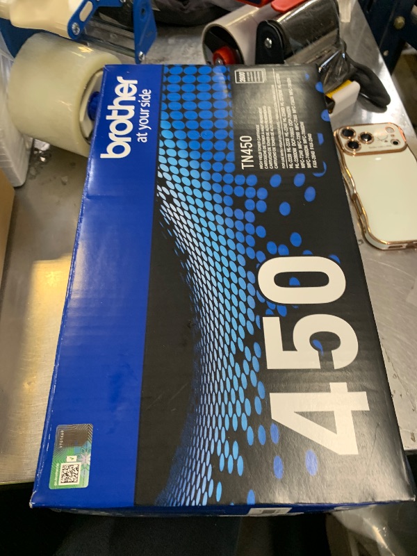 Photo 1 of Brother Genuine High Yield Toner Cartridge, TN450, Replacement Black Toner, Page Yield Up To 2,600 Pages