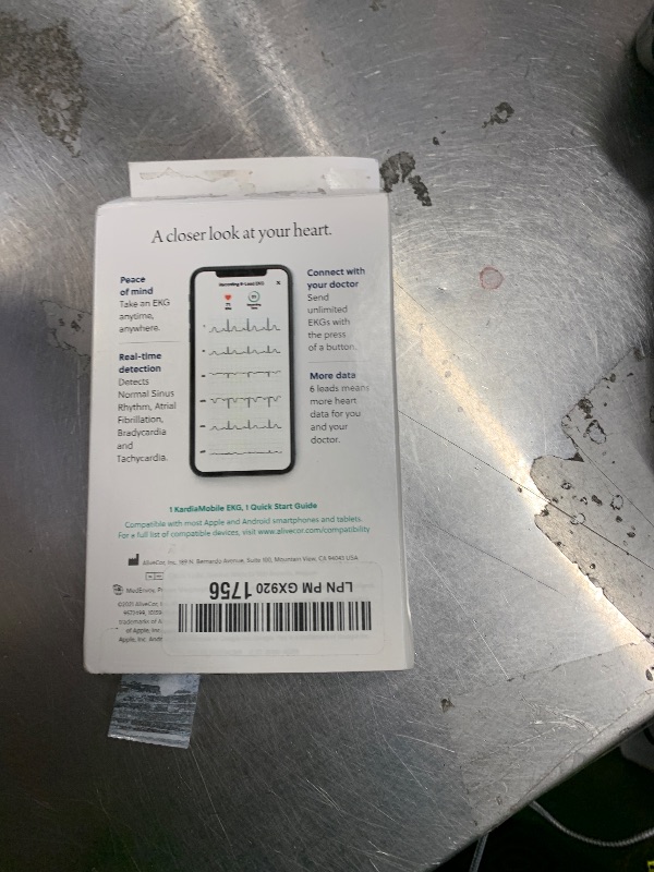 Photo 1 of KardiaMobile 6L EKG Monitor, Medical-Grade, FDA-Cleared Heart Monitor, 6 Views of the Heart, Results in 30 Seconds, Unlimited Recordings, Works with Smartphones, HSA&FSA Eligible, Pocket-Size