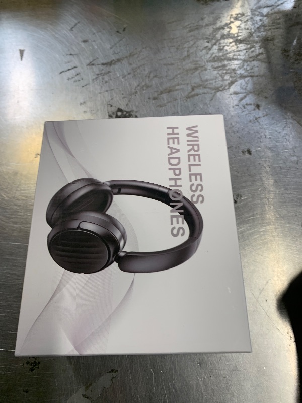 Photo 1 of MMWOWARTS Bluetooth Headphones with Active Noise Cancelling (ANC), Wireless Over Ear Bluetooth Headsets with 35H Playtime, HiFi Stereo Foldable Headphones with Foam Ear Cups for Sports, Travel, Black