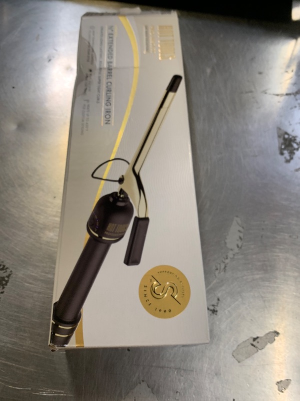 Photo 1 of HOT Tools 24K Gold Professional 1/2" Extended Barrel Curling Iron with Clamp for Super Tight Curls - 24K Gold Technology for Long-Lasting Results & Longer Barrel for Easy Styling