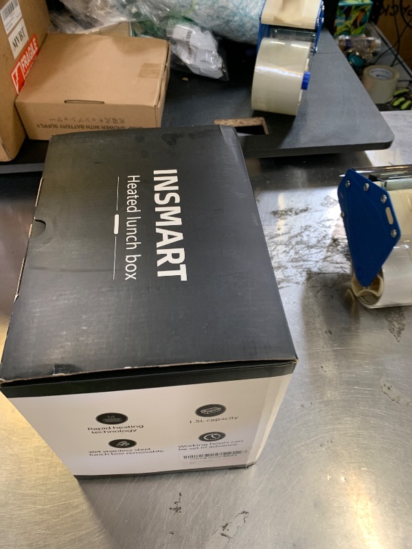 Photo 1 of Cordless Electric Lunch Box for Adults, 1.5L Large Portable Heated Lunch Boxes with Smart Timer and 60W Rapid Uniform Heating, 304 Stainless Steel Lunch Box for Office, Travel, Car & Home Use