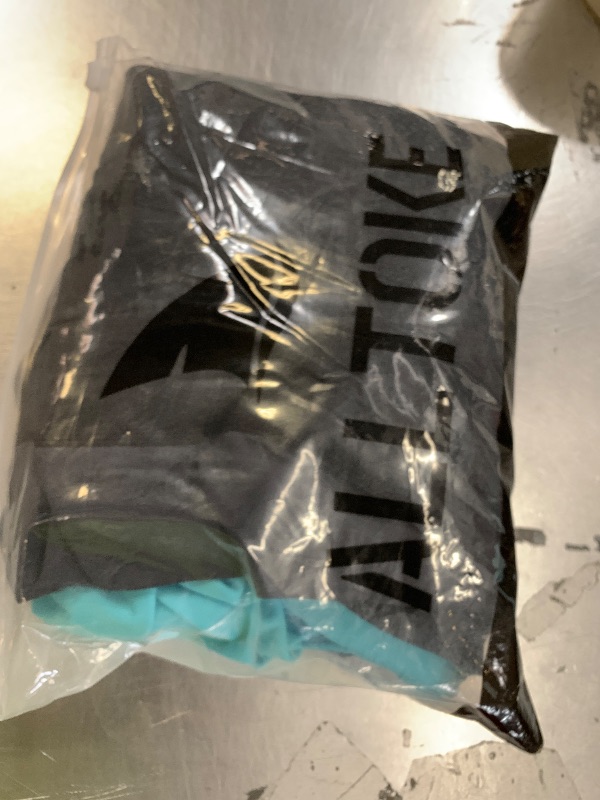 Photo 1 of ALLTOKE Womens Full Body Rash Guard with Built in Bra Long Sleeve One Piece Swimsuit Upf50+ Zip Front Bathing Suit Black Light Blue L