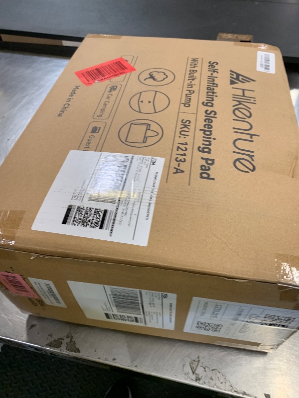 Photo 1 of Hikenture 4" Thick Self Inflating Sleeping Pad with Electric Pump, Foam & Air Camping Mattress, 9.5 R-Value Insulated Sleeping Mat, Portable All Season Camping Pad for Tent, Car, Cot