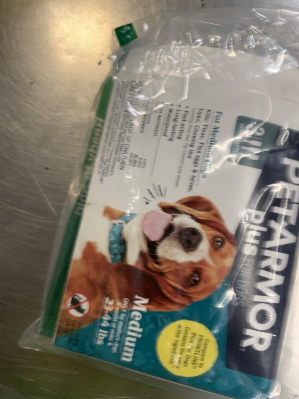 Photo 1 of PetArmor Plus Flea and Tick Prevention for Dogs, Medium Dog Flea and Tick Treatment, 3 Doses, Waterproof Topical, Fast Acting (23-44 lbs)