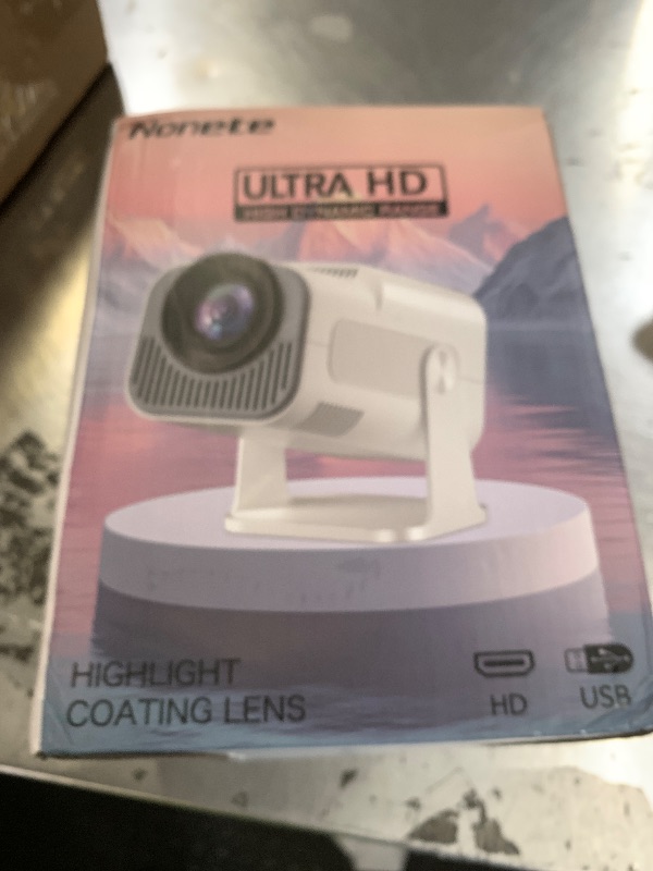 Photo 1 of [Projector 2026 Upgraded] Mini Projector Support 4K 1080P Auto Keystone 270°Rotatable with WiFi 6 and Bluetooth 5.2 Projector Portable Compatibile with HDMI/TV Stick/Memory Stick/Laptop,White