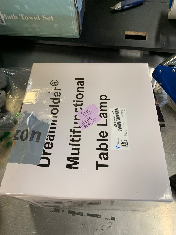 Photo 1 of Dreamholder Table Lamp with 3 USB Charging Ports, Modern Desk Lamp with AC Outlet and Phone Stands, Perfect Bedside Lamp for Bedroom, Living Room, Office (Pack of 2), Cream