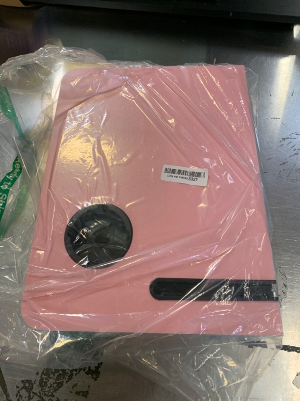 Photo 1 of BUYIFY Foldable Laptop Bed Desk for Couch, Sofa - Large Lap Desk Tray Table with Cup Holder and Tablet Slot - Portable Notebook Stand for Eating, Writing, Studying and WFH (Pink)