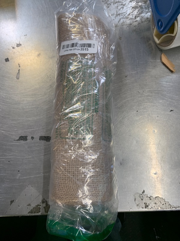 Photo 1 of 12" x 10 yd Burlap Table Runners, Jute Burlap Runner for Table, Fabric Roll with Finished Edges, Ideal for Weddings, Placemats, Crafts, Home Decoration, Gardening