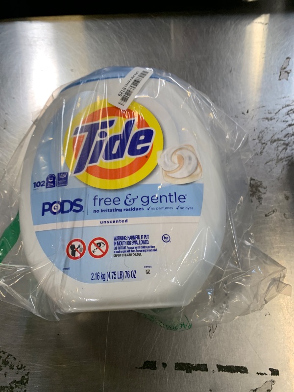 Photo 1 of **OPENED, INCOMPLETE** Tide PODS Free & Gentle Laundry Detergent Soap Pacs, Tide PODS Laundry Detergent, Laundry Detergent Pacs, Laundry PODS Detergent