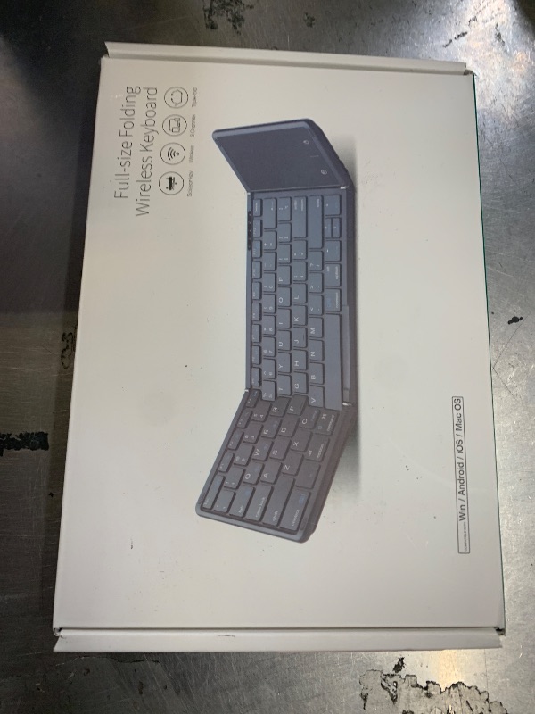 Photo 1 of Samsers Foldable Bluetooth Keyboard with Touchpad, Full-Size Wireless Portable Travel Folding Keyboard for iOS Android Windows Mac OS, Support 3 Devices (BT5.1 x 3), Pink