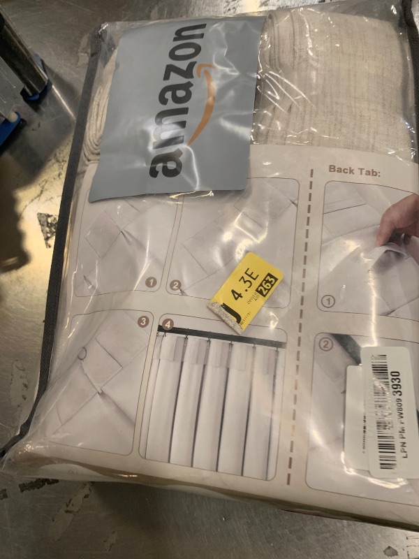 Photo 1 of Living Room Semi Sheer Curtains 90 Inches Long 2 Panels Set, Natural Thick Linen Pinch Pleated Curtains Taupe Country Rustic Light Filtering Drape with Hooks Ceiling Track for 88inch Window W40 xL90