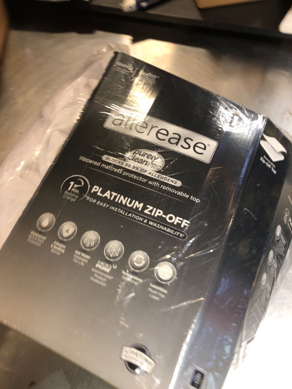 Photo 1 of AllerEase Platinum Zip-Off Top Waterproof Mattress Protector Queen Size 360 Degree Zipper Allergen Barrier Temperature Balancing Luxurious Plush Top Separately Machine Washable Mattress Cover (White)