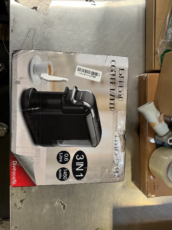 Photo 1 of *DAMAGED** Espresso Machine for Nespresso Capsule, Lavazza Blue & Expert Capsule, Coffee Powder, 19 Bar Pump Pressure Makes Authentic Espresso Coffee, Mini Espresso Coffee Maker with Removable Water Tank.