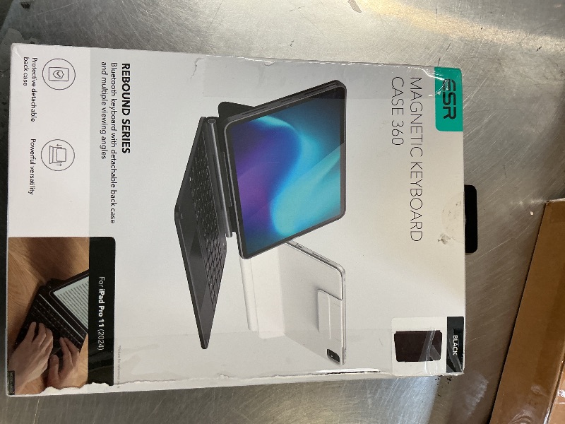 Photo 1 of ESR iPad Pro 11 Inch Case with Keyboard (M5/M4, 2025/2024), iPad Pro 11(5th) Keyboard Case with Easy-Set Magnetic Stand, Portrait/Landscape Modes, Removable Protective Case, Rebound 360 Series, Black