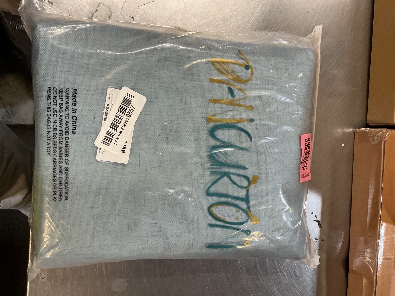 Photo 1 of 100% Blackout Curtains 90 Inches Long for Living Room 2 Panels Set Light Blocking Heat Darkening Energy Saving Curtain Window Coverings Coastal Beach Linen Farmhouse Drapes Bedroom Stone Blue Chambray