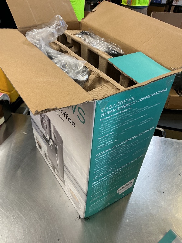 Photo 1 of CASABREWS CM5418 Espresso Machine 20 Bar, Compact Espresso Maker with Steam Milk Frother, Stainless Steel Coffee Machine with 34oz Removable Water Tank for Cappuccino, Gift for Women or Men, Silver