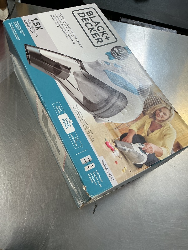 Photo 1 of **USED** BLACK+DECKER dustbuster Cordless Handheld Vacuum, Portable Vacuum for Car and Home Rechargeable, Powerful Suction, Wide Mouth (HHVI315JO42)