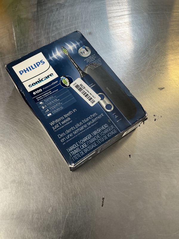 Photo 1 of Philips Sonicare ProtectiveClean 6100 Rechargeable Electric Toothbrush, with Pressure Sensor, 3 Cleaning Modes, SmarTimer and QuadPacer, 14-Day Battery Life, Travel Case, Navy Blue, Model HX6871/49