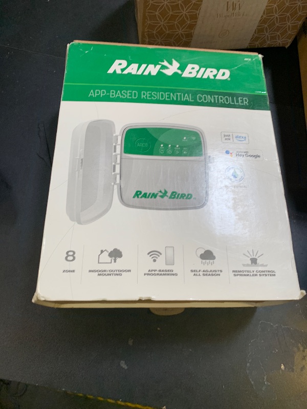 Photo 1 of Rain Bird ARC8 App-Based Indoor/Outdoor Smart WiFi Irrigation Sprinkler Timer/Controller, 8-Zone/Station, EPA WaterSense Certified, Compatible with Alexa, Indoor/Outdoor 8-Station
