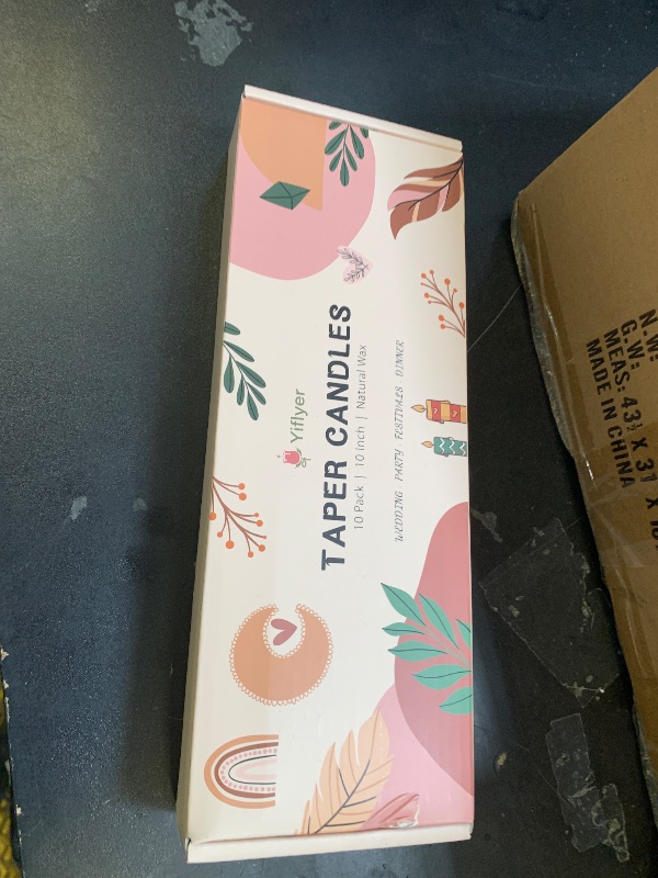 Photo 1 of 10 Inch Colored Taper Candles for Religious and Spiritual Settings, 10 Pack Unscented Candlesticks for Holiday, Seasonal Celebration and Home Decoration