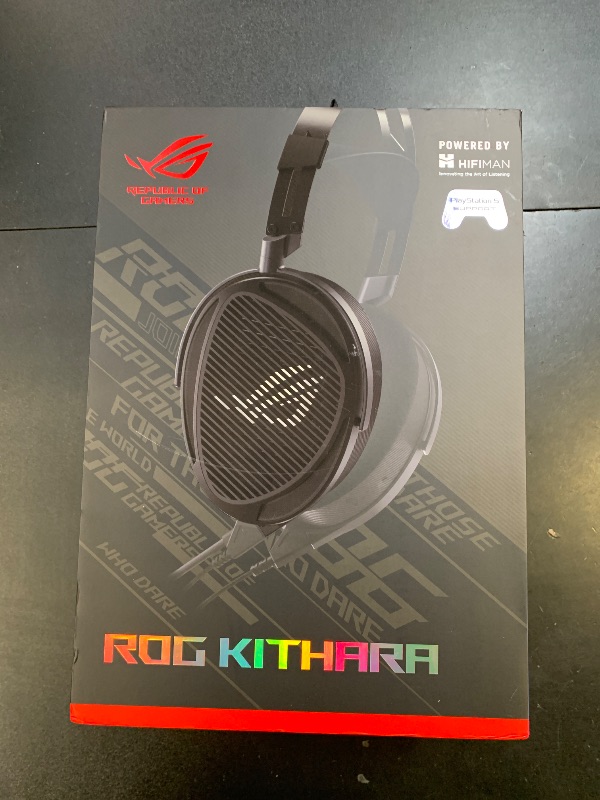 Photo 1 of ASUS ROG Kithara Gaming/Audiophile Open-Back Wired Headphones with Mic – ROG-Tuned HIFIMAN Planar Magnetic Drivers, Adjustable Headband, Extra Ear Pads, Compatible with DACs, Amps, PC, Console, Mobile