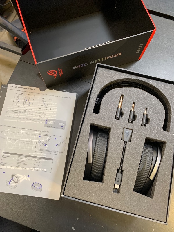 Photo 1 of ASUS ROG Kithara Gaming/Audiophile Open-Back Wired Headphones with Mic – ROG-Tuned HIFIMAN Planar Magnetic Drivers, Adjustable Headband, Extra Ear Pads, Compatible with DACs, Amps, PC, Console, Mobile
