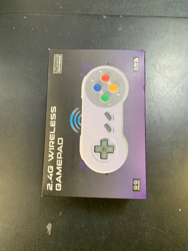 Photo 1 of KIWITATA 2 Pack Wireless Controller for SNES Original Console, 2.4GHz Rechargeable Wireless Remote Gamepad for SNES Nintendo Entertainment System Console-7 Pin Connector