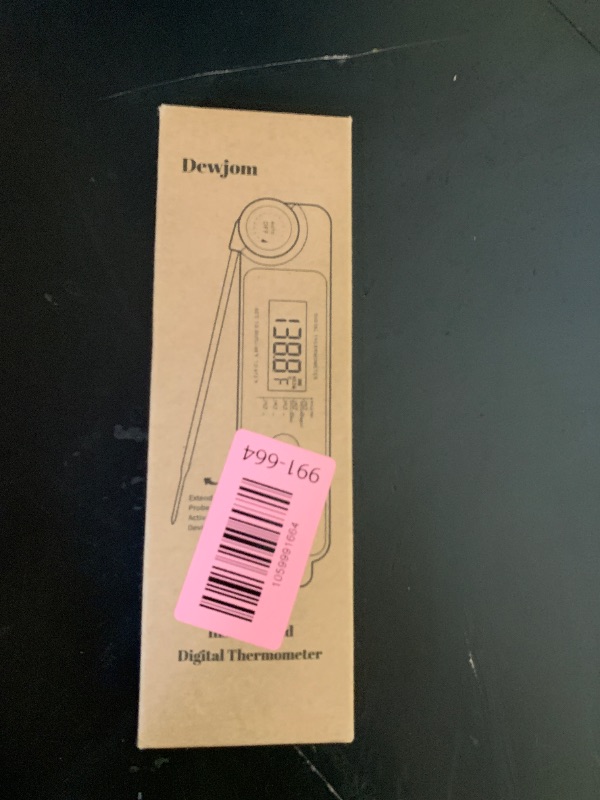 Photo 1 of 0.5 Sec Instant Read Meat Thermometer for Cooking, Ultra-Fast Digital Food Thermometer with Backlight, ±0.5°F Accuracy, IP67 Waterproof?Auto-Rotate/On/Off–Perfect for Grilling, BBQ, Smoker-Tangerine