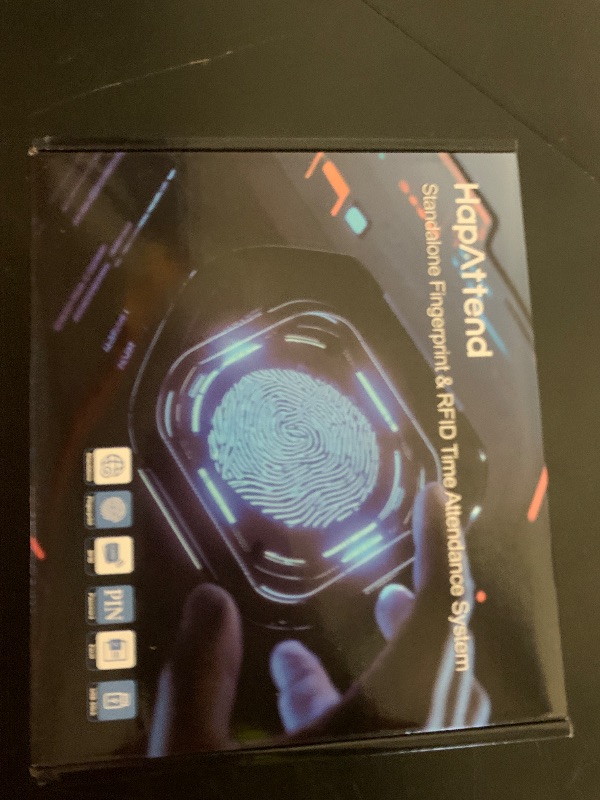 Photo 1 of HapAttend Time Clocks for Employees Small Business Automatic Calculate Hours, 0 Monthly Fees Fingerprint Time Clock, H3 Standalone Biometric Clock in Machine for Employees with 5 RFID Cards (No WiFi)