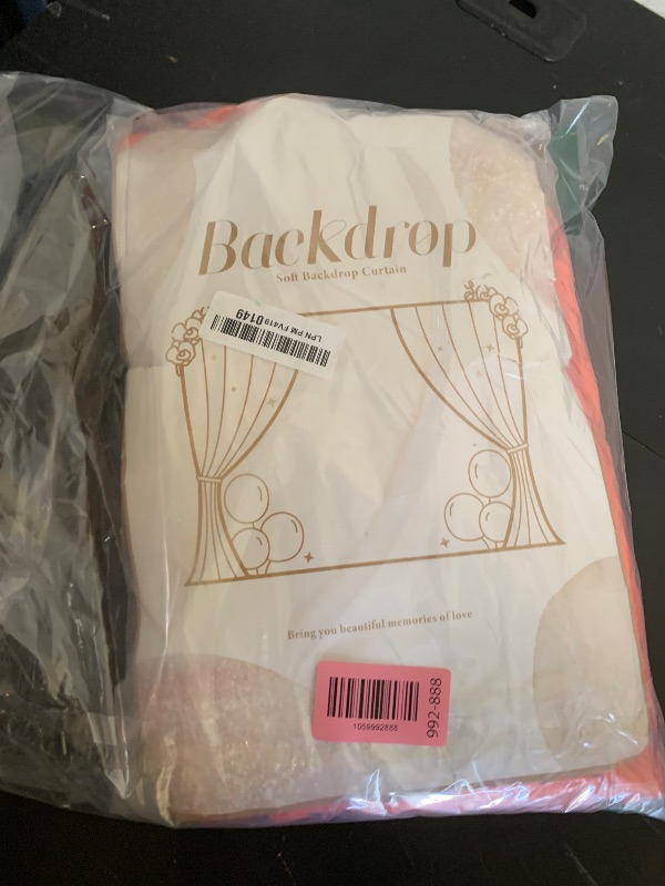 Photo 1 of 10 ft x 10 ft Wrinkle Free Orange Backdrop Curtain for Parties, 2 Panels 10ft Polyester Orange Photo Backdrop Drapes for Graduation Birthday Wedding Party Stage Curtains