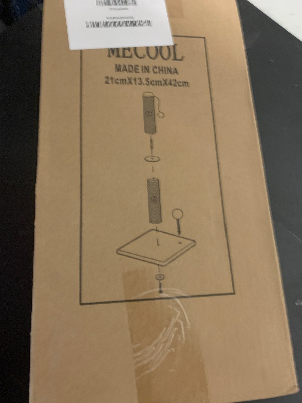 Photo 1 of MECOOL Cat Scratching Post Premium Sisal Scratch Posts with Hanging Ball Vertical Scratcher for Indoor Cats and Kittens,Black