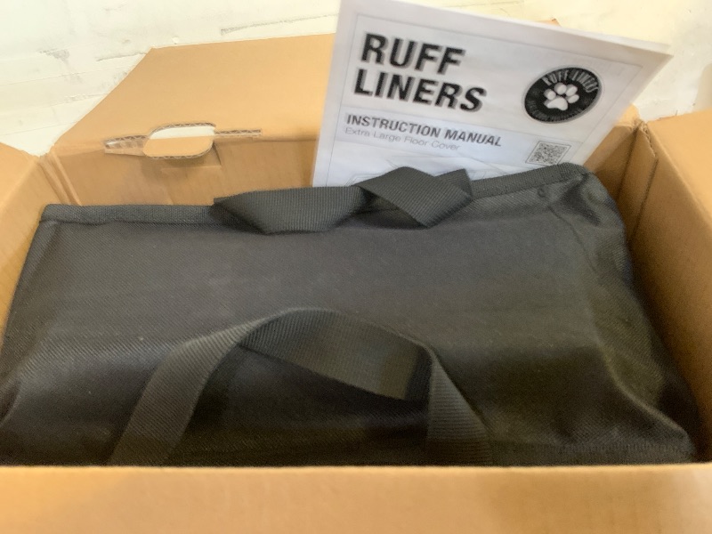 Photo 1 of Ruff Liners XL Floor Cover with Door Protection, Black – As Seen on Shark Tank – Fits Full Size Crew Cab Trucks with Fold Up Seats, Waterproof & Machine Washable – Sturdy XL Dog Hammock for Truck
