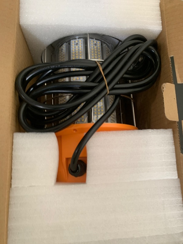 Photo 1 of 400W LED Temporary Work Light,Portable Hanging Construction Work Light,5000K 56000LM,with ON/Off Button & Hook Jobsite Lighting