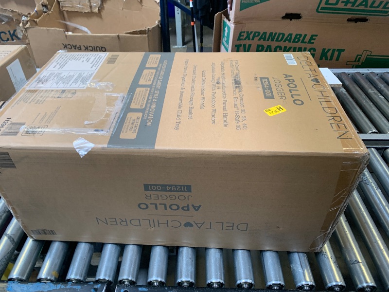 Photo 1 of Delta Children Apollo Jogging Stroller - Shock Absorbing Frame with Large Canopy & Recline - Car Seat Compatible, Black