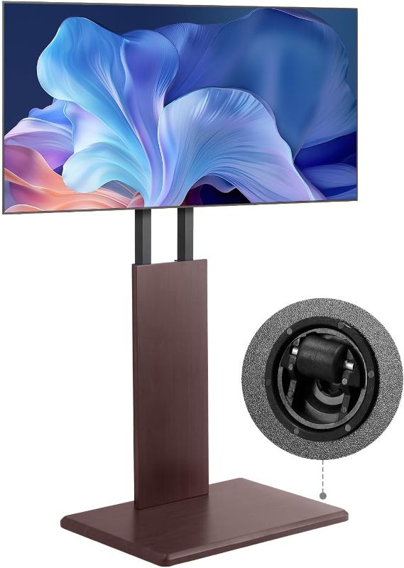 Photo 1 of VEVOR Universal TV Stand, Table Top TV Stand for 32-70 inch Screens, Swivel and Height Adjustable TV Mount Stand Holds up to 99 lbs with Power Strip, for Living Room, Bedroom, MAX VESA 600 x 400 mm
