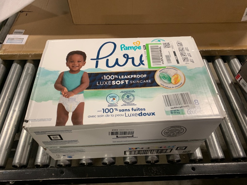 Photo 1 of Pampers Pure Protection Baby Diapers, Size 4 (22-37 lbs), 108 Count, Up to 100% Leakproof, Premium Plant-Based Skin Protection, Hypoallergenic Soft Diapers