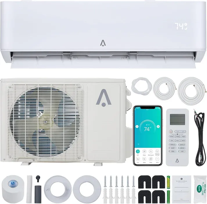 Photo 1 of Garvee Mini Split AC/Heating System With WiFi, 12000 BTU 19 SEER 2 115V~, Suitable for 750+ Sq. Ft
