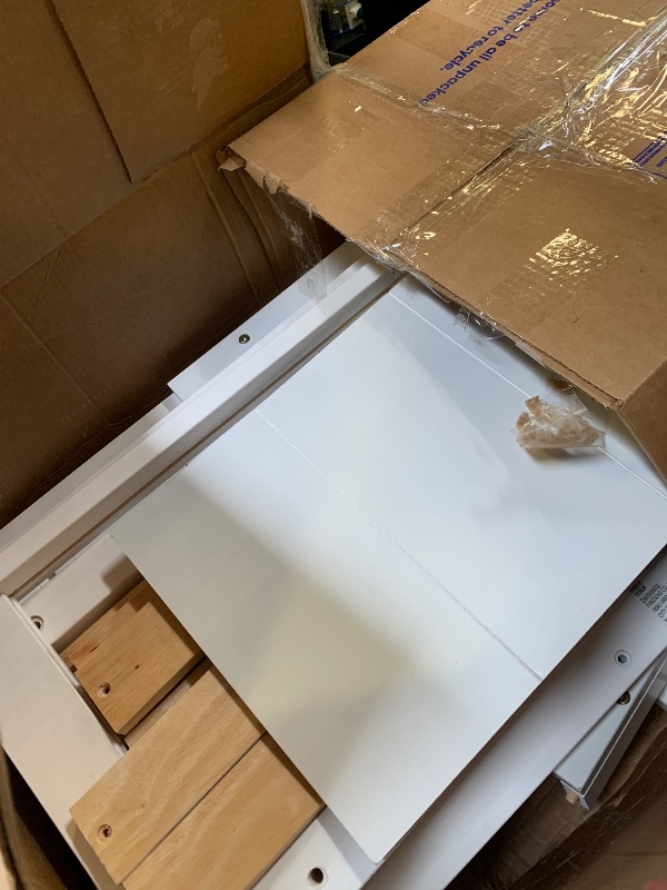 Photo 1 of LED Twin Size Low Loft Bed for Kids,Twin Loft Bed with Storage Shelves,Kids Low Loft Bed Frame with LED Light,Space Saving, White