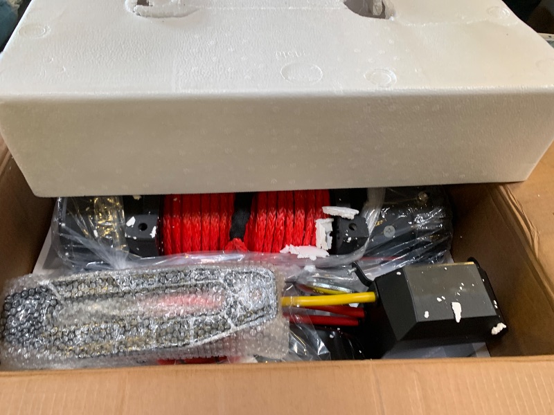 Photo 1 of X-BULL Winch 10000 lb. Load Capacity Electric Winch Kit 12V Synthetic Rope,Waterproof Electric Winch with Hawse Fairlead, with Wireless Handheld Remote and Corded Control Recovery