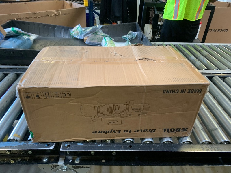 Photo 1 of X-BULL Winch 10000 lb. Load Capacity Electric Winch Kit 12V Synthetic Rope,Waterproof Electric Winch with Hawse Fairlead, with Wireless Handheld Remote and Corded Control Recovery