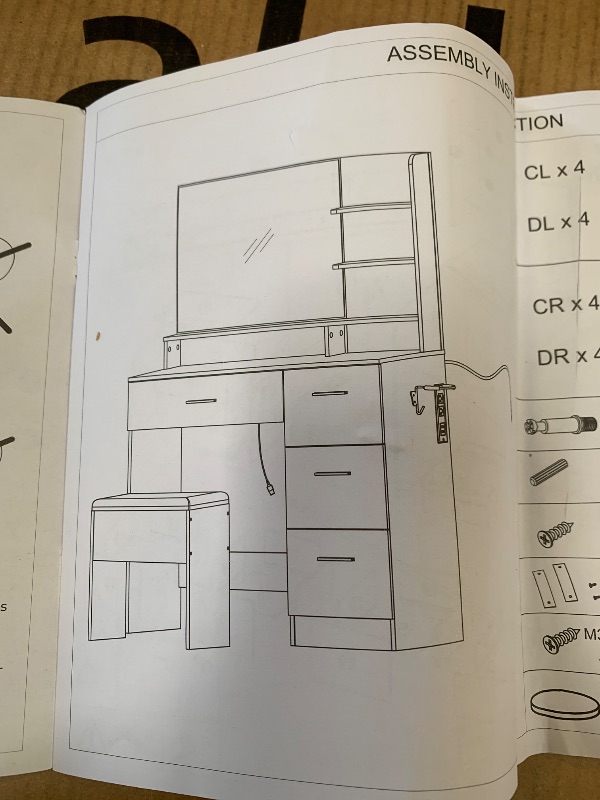 Photo 1 of White Vanity Desk 