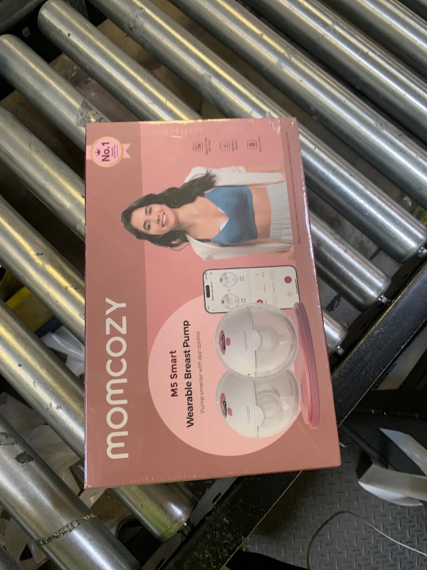 Photo 1 of Momcozy M5 Smart APP Controlled Wearable Breast Pump, Hands-Free Wireless Electric Pump, 3 Modes 9 Suction Levels, BPA-Free, Portable Lightweight, 24mm Flange, 2-Pack Cozy Red