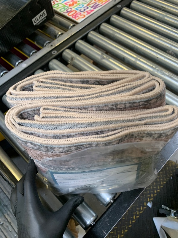 Photo 1 of RELEANY Area Rugs 2'x10' Runner Rug Non Slip Washable for Kitchen Hallway Bedroom Beside Laundry Room Bathroom Rug, Floor Carpet, Brick Red Rust Neutral Brown Burnt Orange Green